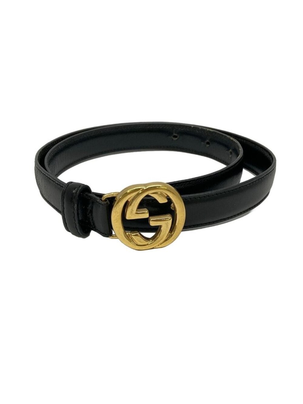 Gucci Belt Black Interlocking G Leather